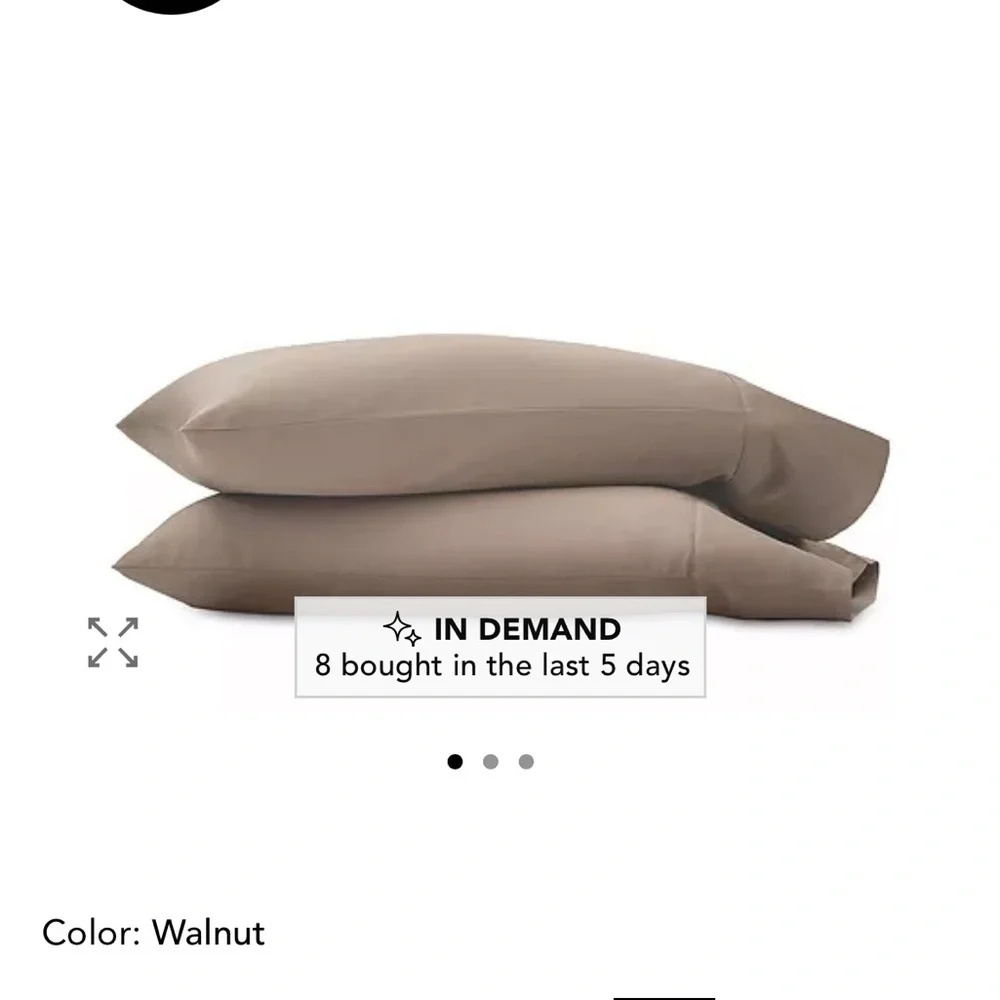 Boll & Branch Signature Hemmed King Pillowcases Walnut Organic Cotton NWT